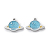 304 Stainless Steel Enamel Charms STAS-M102-22P-06-1