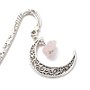 Natural Rose Quartz Raw Beads Bookmarks X-AJEW-JK00201-01-4