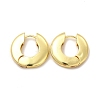 Rack Plating Brass Donut Hoop Earrings for Women EJEW-G342-11G-1