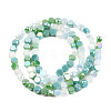 Electroplate Glass Beads Strands EGLA-N002-40A-01-2