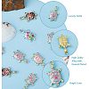 24Pcs 6 Colors Alloy Enamel Pendants FIND-FH0005-69-4