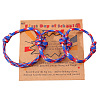 3Pcs 3 Styles Polyester First Day of School Bracelets FS-WG342D8-04-1