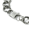 304 Stainless Steel Twisted Bracelets for Women Men BJEW-C063-06AS-3