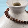 Natural Red Jasper Bead Stretch Bracelets X-BJEW-K212-A-012-4