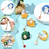 6Pcs 6 Styles Zinc Alloy Enamel Animal Fishing Pins JEWB-CJ0001-56-3