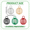 50Pcs 5 Colors Spray Painted Stainless Steel Wire Pendants FIND-PH0027-06-2