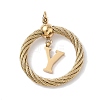 304 Stainless Steel Pendants STAS-D154-01Y-G-1