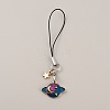 Cute Cartoon Planet Alloy Enamel Mobile Straps Lanyards HJEW-WH0068-07B-1