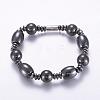 Magnetic Synthetic Hematite Beaded Bracelets BJEW-P178-07-1