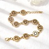 12 Constellations 304 Stainless Steel Link Chain Bracelets BJEW-I239-01G-02-2