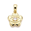 Brass Micro Pave Cubic Zirconia Pendants KK-T070-45G-1