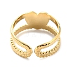 304 Stainless Steel Open Cuff Ring for Women RJEW-C016-14G-3