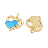 Brass & Synthetic Opal Pendants RE-CBA56CE-09G-01-2