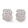 Rack Plating Brass Micro Pave Clear Cubic Zirconia Cuff Earrings for Women EJEW-G394-02P-1