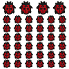 40Pcs Computerized Embroidery Polyester Iron on/Sew on Patches DIY-FG0010-36A-1