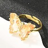 Brass Micro Pave Cubic Zirconia Finger Rings GL-CBA65A8-01G-5