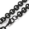 Ion Plating(IP) 304 Stainless Steel Rolo Chains Necklaces NJEW-F297-02B-2