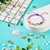 16Pcs 8 Colors Rack Plating Alloy Enamel Beads FIND-TA0002-32-8