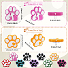 CHGCRAFT 9Pcs 9 Style Dog Paw Print Food Grade Eco-Friendly Silicone Beads SIL-CA0002-80-2