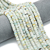 1 Strand Frosted Natural Flower Amazonite Beads Strands G-PA0001-63-3