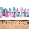 Electroplated Natural Quartz Crystal Beads Strands G-F800-D13-4