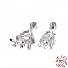 Anti-Tarnish Rhodium Plated 925 Sterling Silver Pendant Bails STER-L058-023P-3