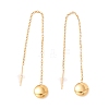 Long Chain with Round Ball Dangle Stud Earrings EJEW-A067-17G-1