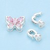 Brass Micro Pave Cubic Zirconia Fold Over Clasps KK-U037-10S-5