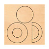 Geometric Wood Cutting Dies DIY-WH0169-08-3