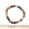 Natural Rutilated Quartz Round Beaded Stretch Bracelets for Men Women BJEW-G743-01E-5
