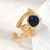 304 Stainless Steel Cuff Open Rings for Women GG-CBAE295-01G-10-2