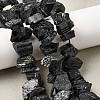 Natural Black Tourmaline Beads Strands G-I283-F12-1