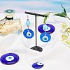 Handmade Evil Eye Lampwork Pendants LAMP-NB0001-15-4