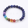 Natural Lapis Lazuli Stretch Bracelets BJEW-P180-A05-1