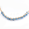 Handmade Braided Raffia Bracelets AJEW-S072-39D-4