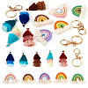 DIY Rainbow Tassel Keychain Making Kit DIY-TA0004-96-1