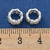 Rack Plating Brass Micro Pave Clear Cubic Zirconia European Beads KK-L215-321S-2