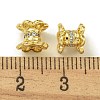 Rack Plating Brass Micro Pave Cubic Zirconia Beads KK-K386-06G-2