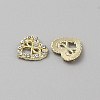 Heart with Bowknot Alloy Glass Cabochons MRMJ-WH0202-012A-G-2