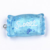 Transparent Resin Pendants RESI-S356-54B-4