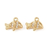 Ocean Theme Brass Micro Pave Cubic Zirconia Charms KK-F902-08N-G-1