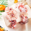 2Pcs 2 Styles Chic Solid Color French Satin Pigtail Hair Tie for Elegant Hairstyles OHAR-TA0001-09-7
