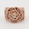 CZ Jewelry Findings Brass Micro Pave Cubic Zirconia Hollow Curved Tube Beads ZIRC-M014-04-NR-2
