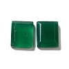 Dyed & Heated Natural Green Onyx Agate Cabochons G-G975-04B-02-2