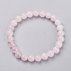 Natural Rose Quartz Stretch Bracelets G-N0272-01-6