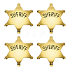 4Pcs Iron Badge Brooches for Backpack Clothes JEWB-FG0001-49-1