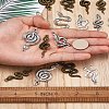 Beadthoven 40 Pcs 10 Styles Alloy Pendants FIND-BT0001-01-19