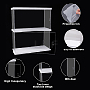 2-Tier Transparent Acrylic Minifigures Display Case ODIS-WH0043-23B-3