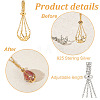 DELORIGIN 2Pcs 2 Colors Brass Pearl Cage Pendant Mounting KK-DR0001-01-3