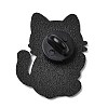 Cat with Fish Enamel Pins JEWB-I055-05EB-07-2